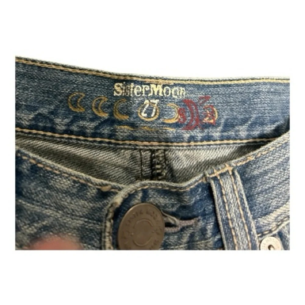 Sister moon Jeans, Blue Distressed Mini Skirt - Picture 7 of 9